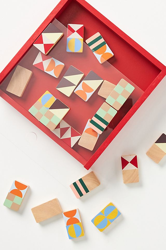 MoMA Geo Pattern Dominoes, wood dominoes