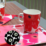 red unikko mug, marimekko mug