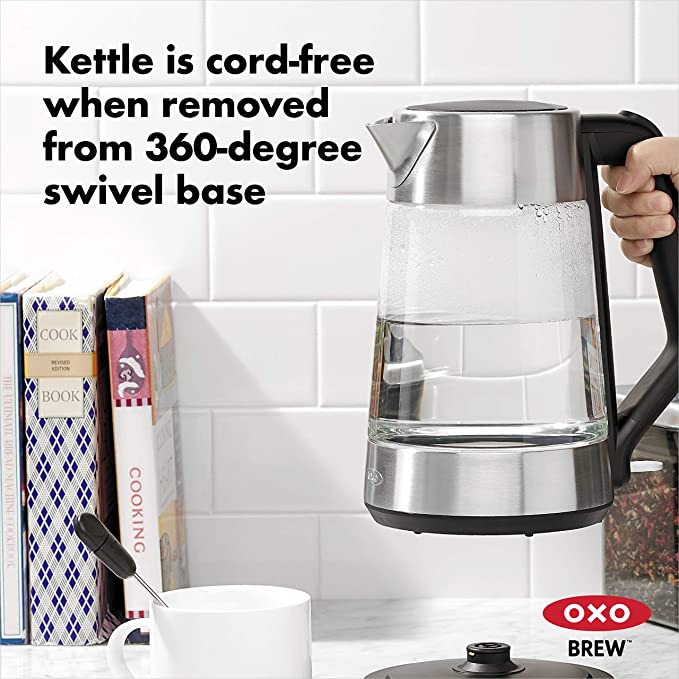 OXO Brew Cordless Glass Electric Kettle - Barb's Kitchen