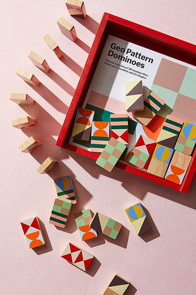 MoMA Geo Pattern Dominoes, wood dominoes