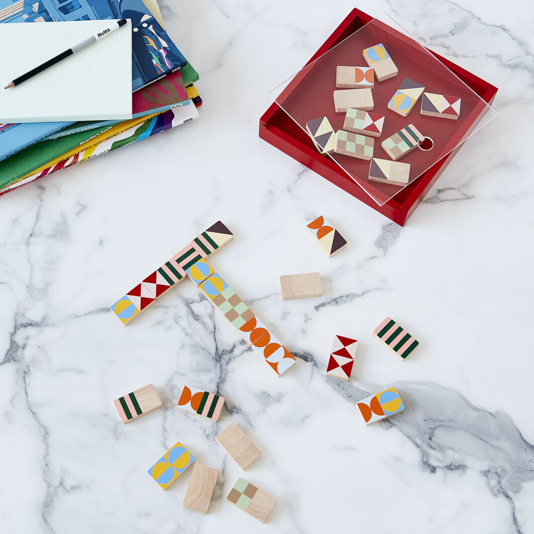 MoMA Geo Pattern Dominoes, wood dominoes