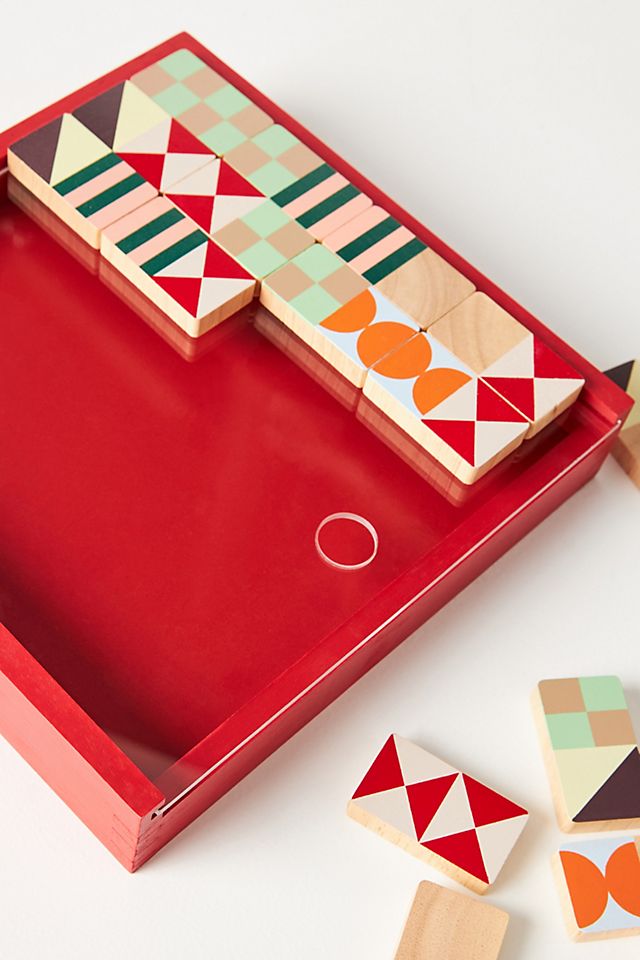 MoMA Geo Pattern Dominoes, wood dominoes