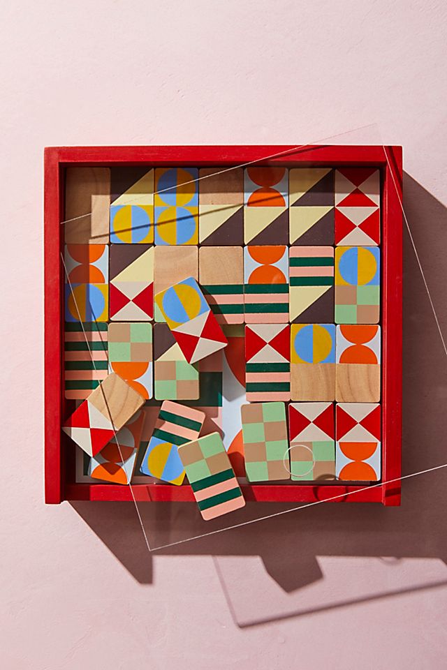 MoMA Geo Pattern Dominoes, wood dominoes