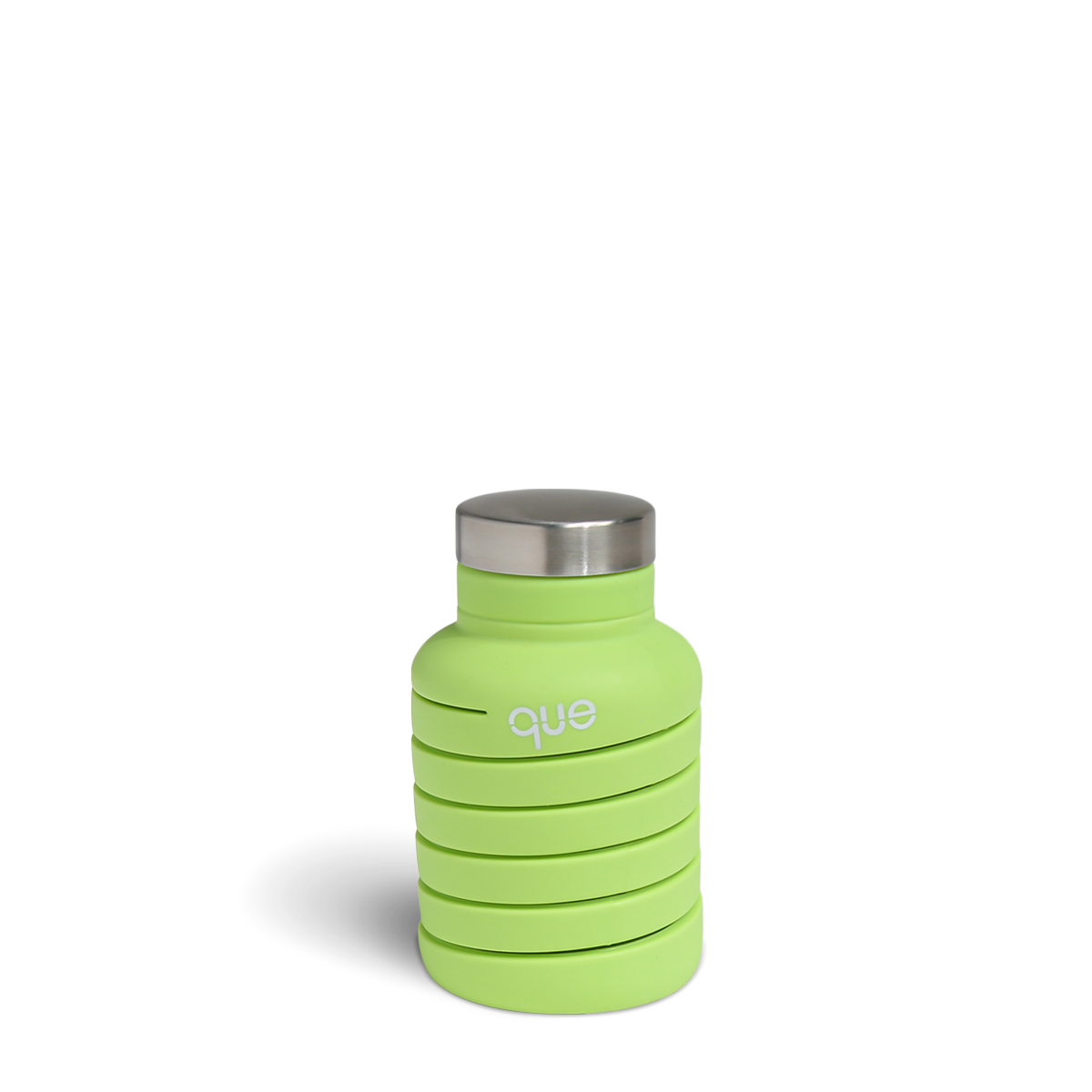 The que Collapsible Water Bottle with Key Chain