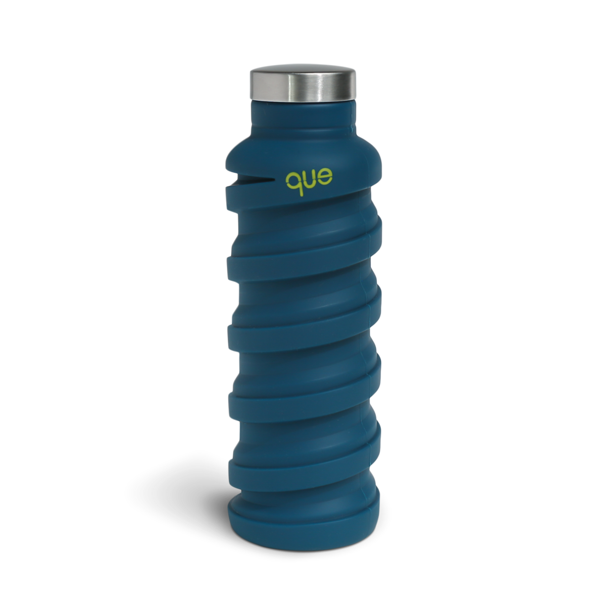 The que Collapsible Water Bottle with Key Chain