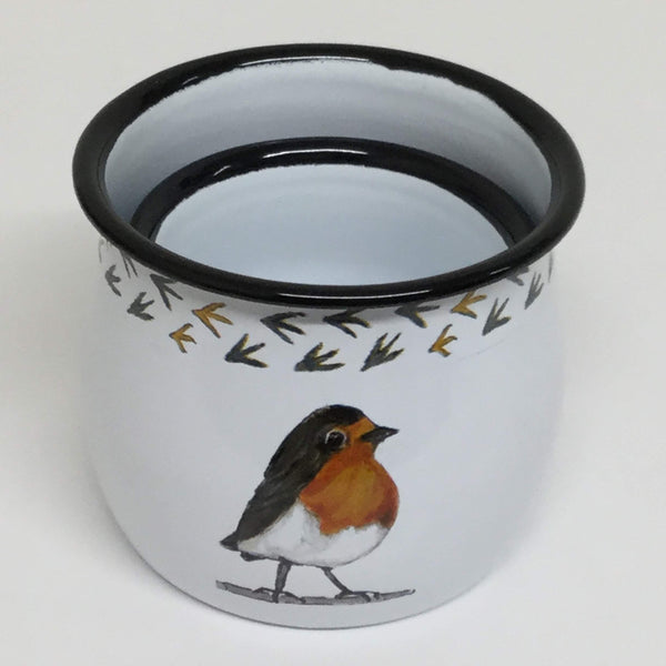 birds containers, enamel containers