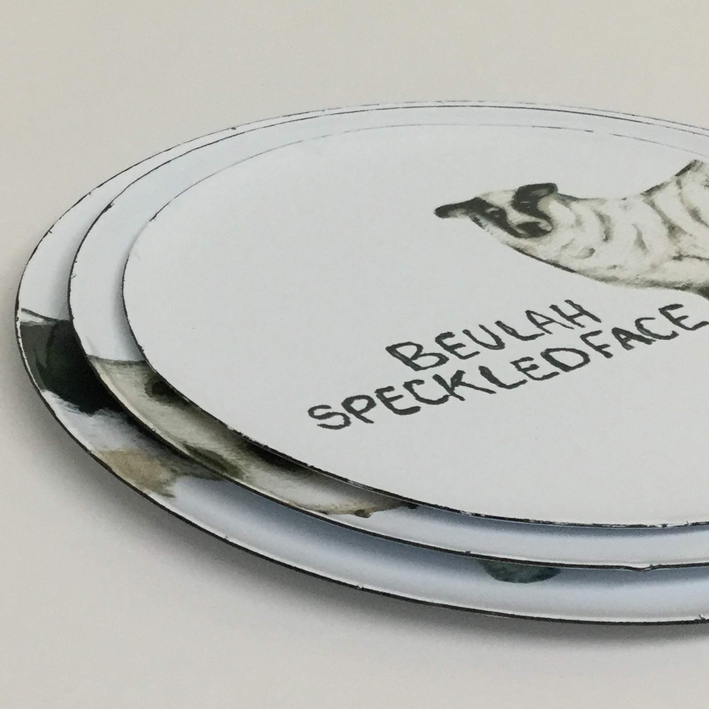 animals plates, enamel animal plates