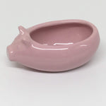 Pink and White Pig dip and chip dish, salsa dip bowl, salsa bowl