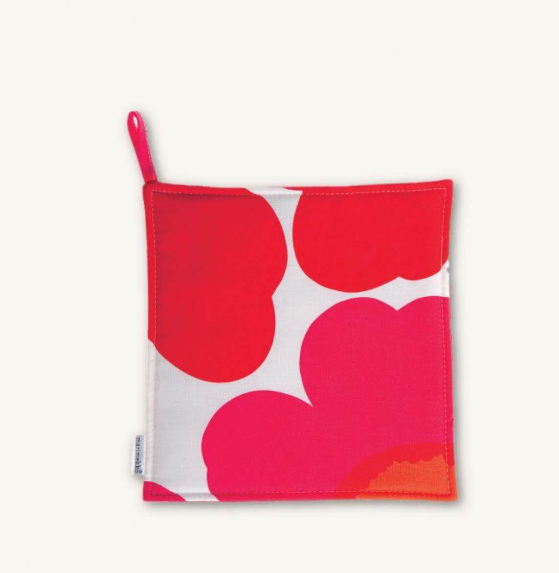 marimekko potholder, red potholder