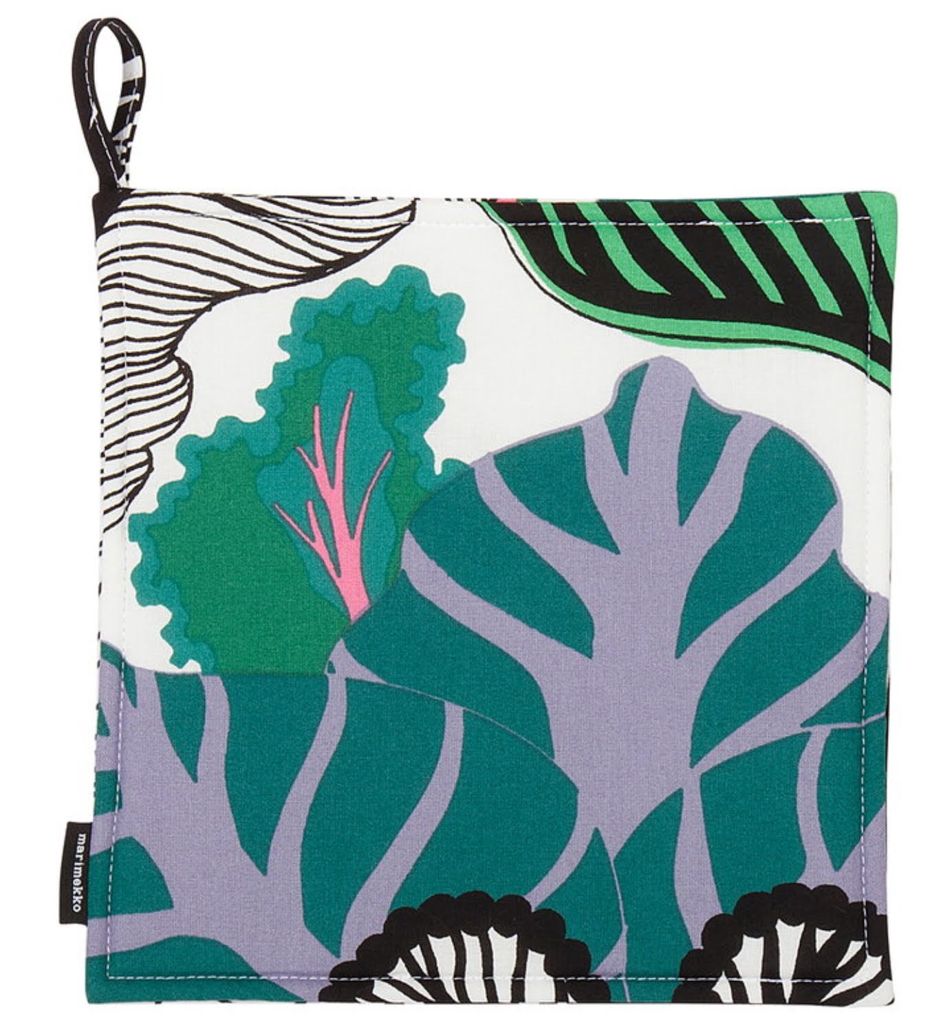 marimekko potholder, green potholder