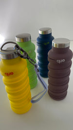 The que Collapsible Water Bottle with Key Chain