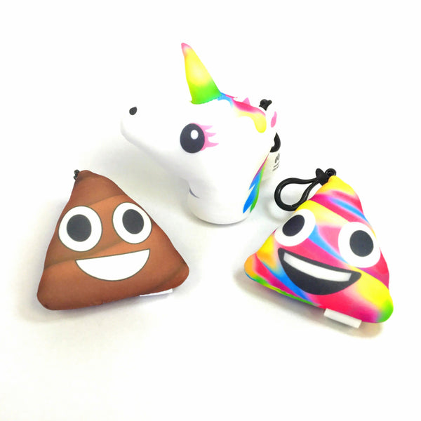 emoji poop, unicorn plush, party gift