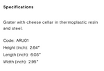 Alessi Grater with Cellar - Parmenide