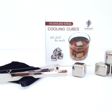 whiskey stainless steel ice cubes