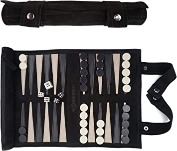 Sondergut Roll-Up Travel Backgammon Game