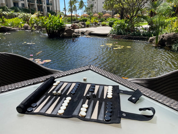 Sondergut Roll-Up Travel Backgammon Game