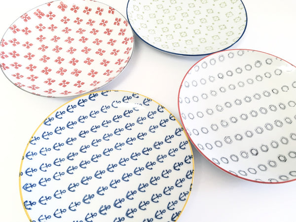 Creative Co-op Waterside Ceramic Plates