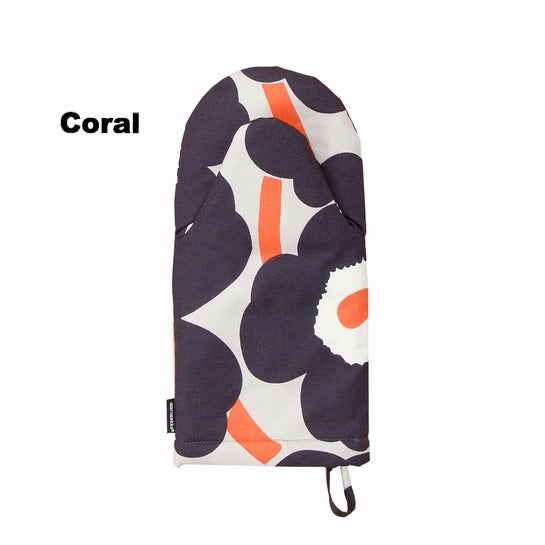 marimekko oven mitt, coral oven mitt