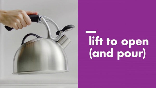 Uplift Tea Kettle, Countertop water kettle, stovetop tea kettle, Stainless steel kettle, OXO Uplift kettle