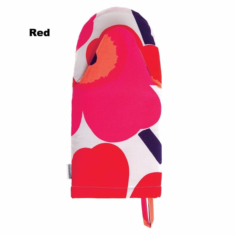 marimekko oven mitten, red oven mitt