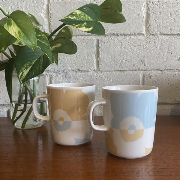 marimekko mugs, minimalist flower mugs