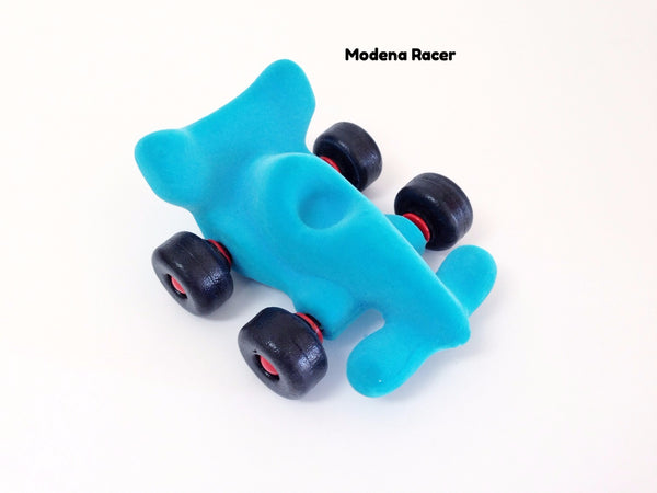 soft foam rolling race car for babies and toddlers--light blue