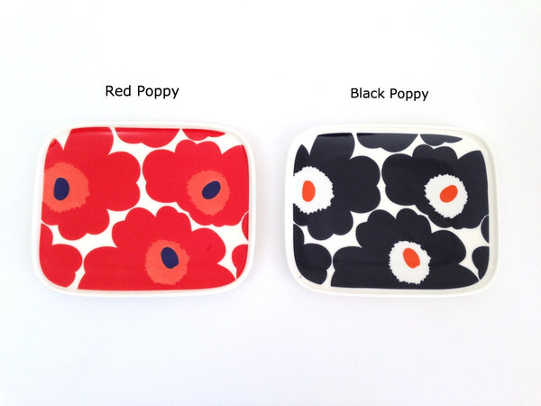 Marimekko mini plate, red poppy