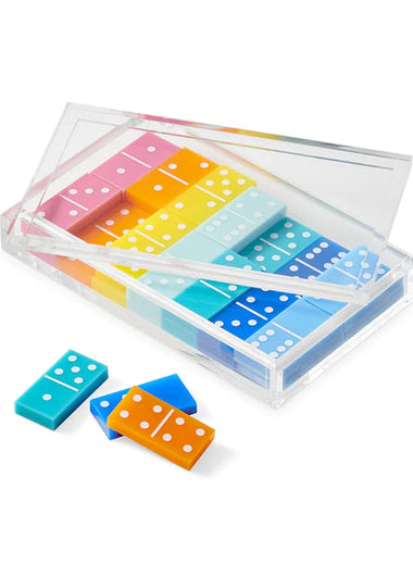Lucite Dominoes set multicolor