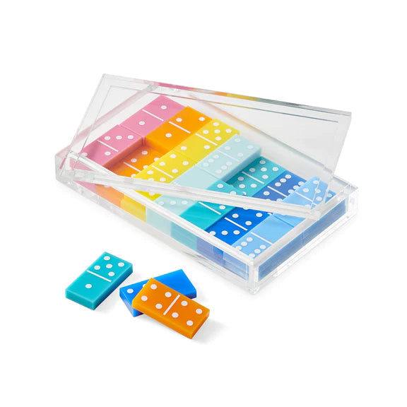 Lucite Dominoes set multicolor