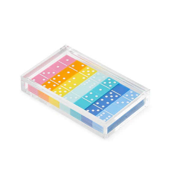 Lucite Dominoes set multicolor