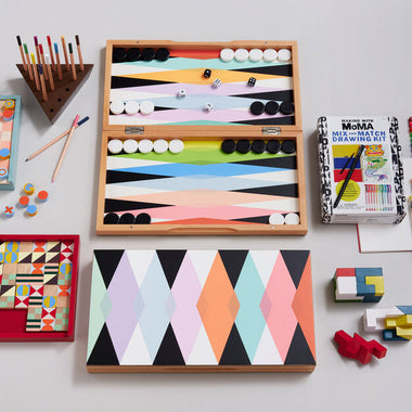 Moma colorplay backgammon set, backgammon