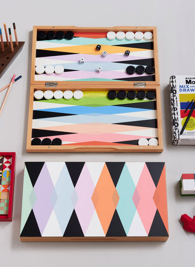 Moma colorplay backgammon set, backgammon
