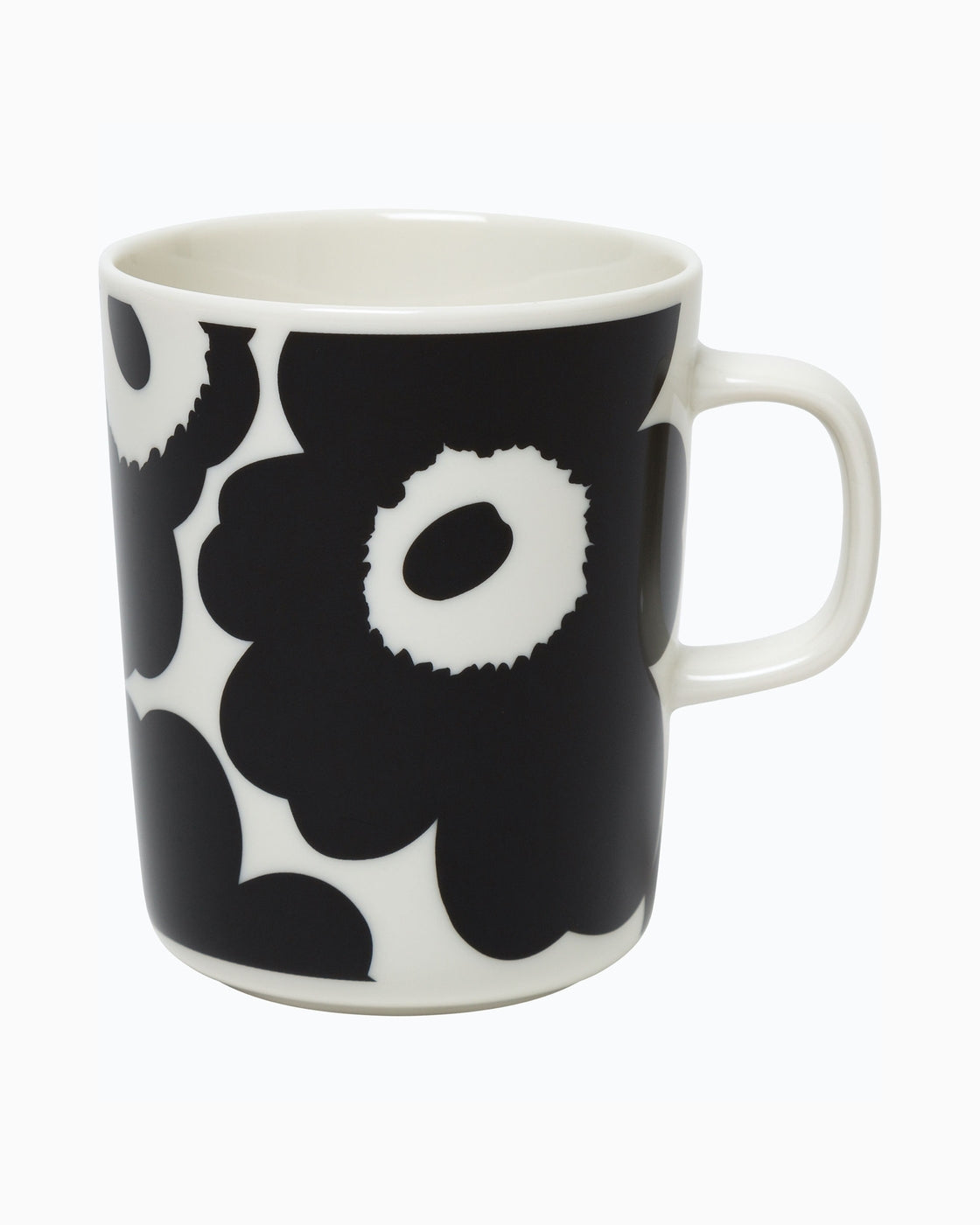 Marimekko Mug, Black and White Floral Coffee Mug