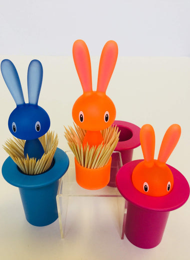 Alessi magic bunny Toothpick Holder, toothpick holder pink