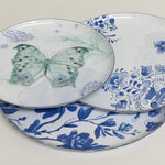 enameled floral dishware, enameled dish set