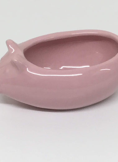 Pink and White Pig dip and chip dish, salsa dip bowl, salsa bowl