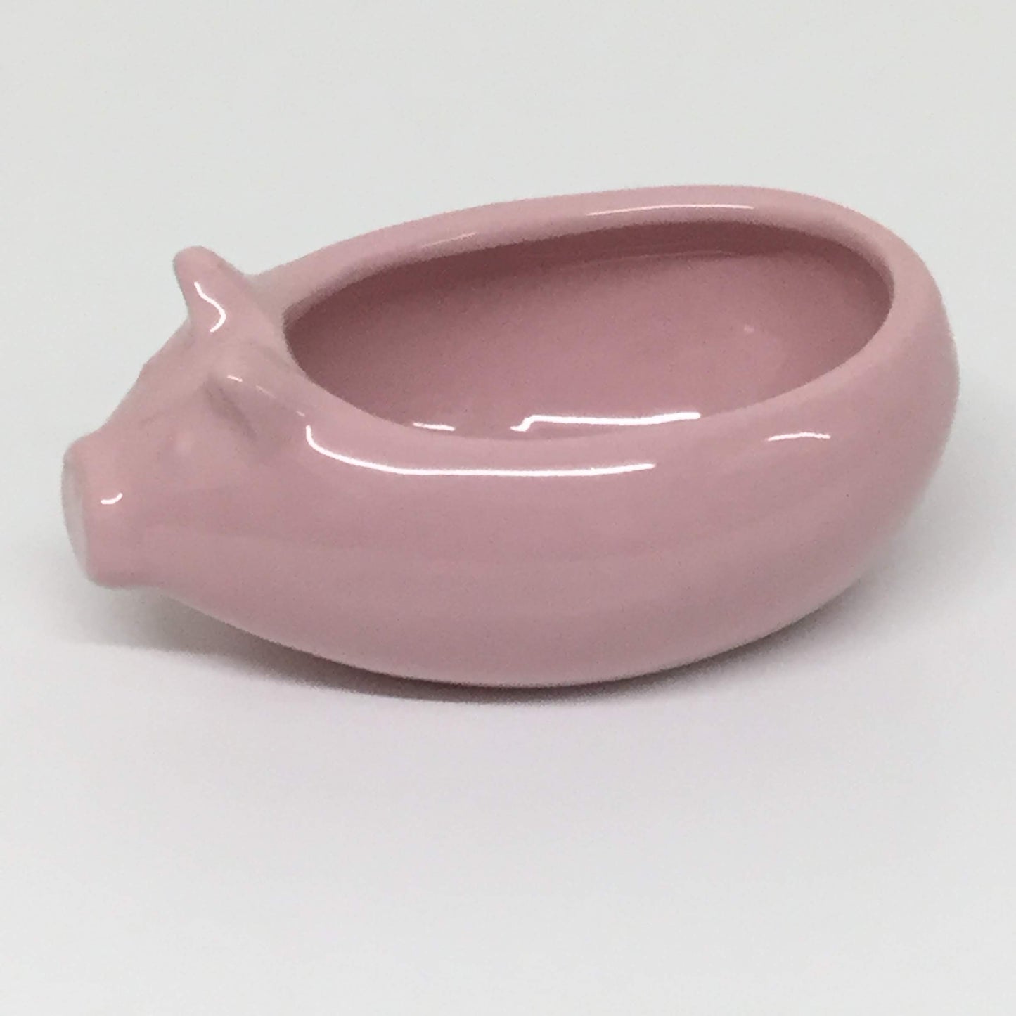Pink and White Pig dip and chip dish, salsa dip bowl, salsa bowl