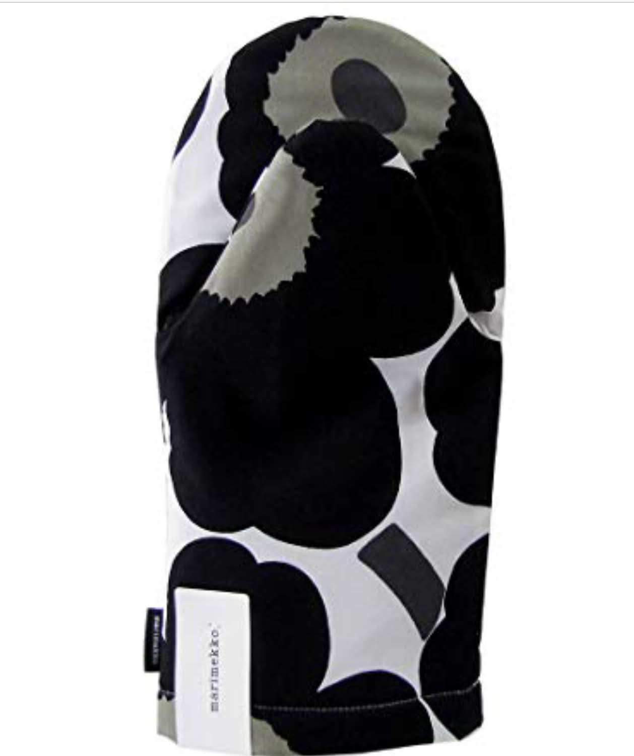 marimekko oven mitt, black and white oven mitt