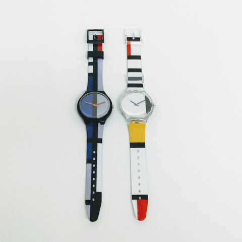 Mondrian watch, MOMA watch, swatch watch