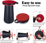Portable expandable stool, telescoping camping stool, portable camping stool, light weight portable stool, expandable stool,