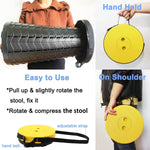 Portable expandable stool, telescoping camping stool, portable camping stool, light weight portable stool, expandable stool,