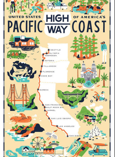 Vintage Kitchen Towels - all about California!