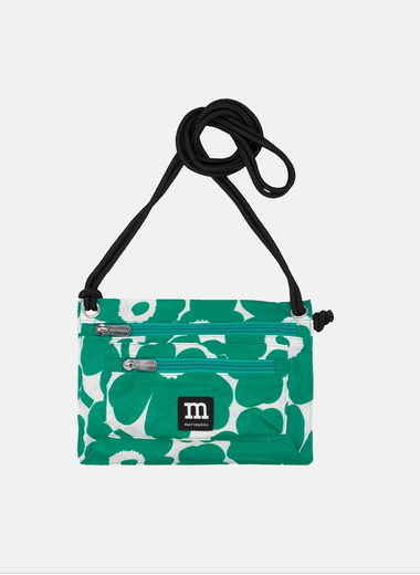 marimekko bag, green floral crossbody