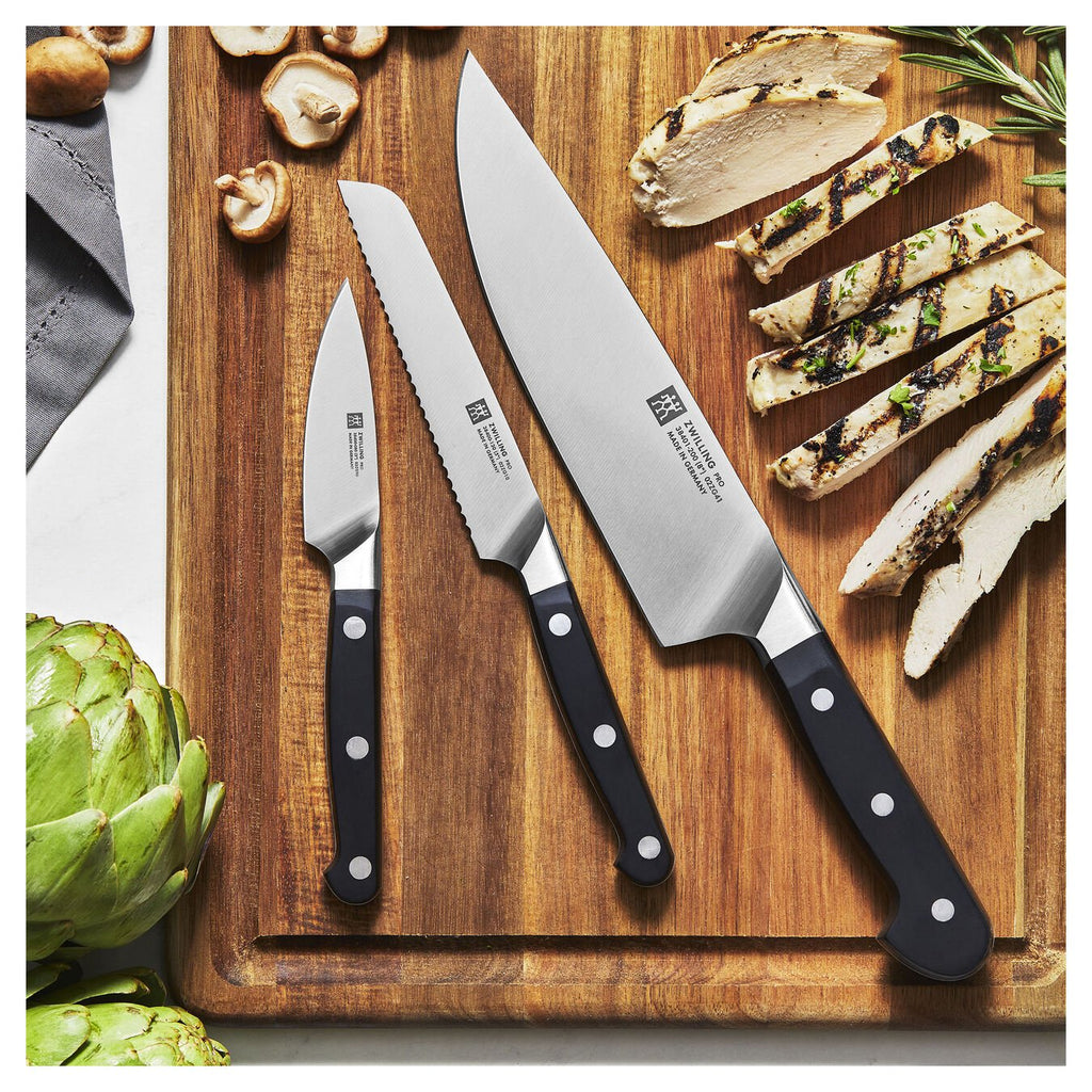 3 Pieces Essential Knife Set with Paring, Chef, and Shears