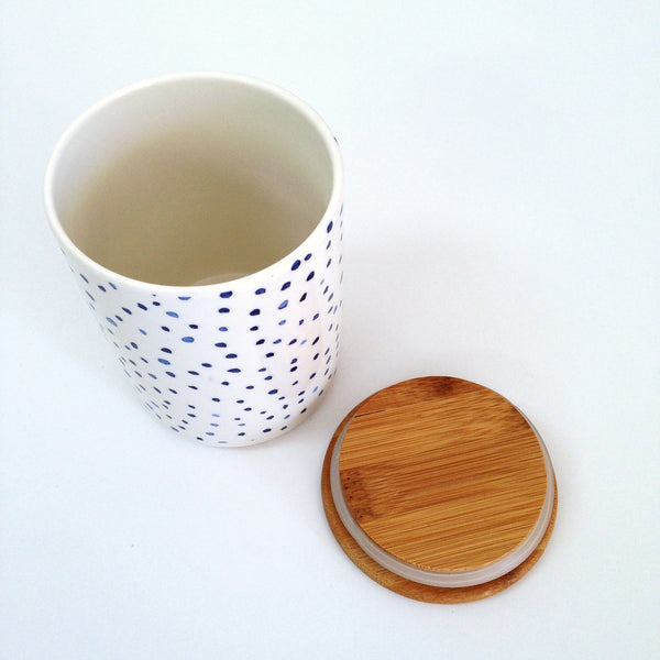 Creative Co-op kitchen storage jar with bamboo lid