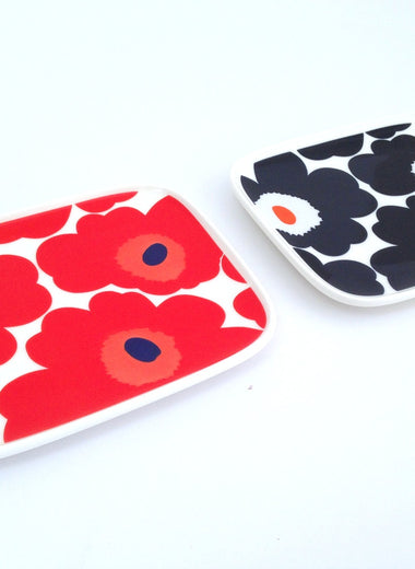 Marimekko mini plate, red poppy plate