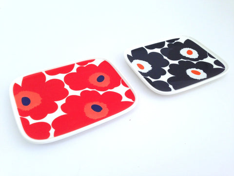 Marimekko mini plate, red poppy plate