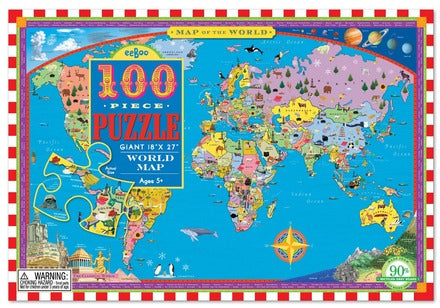 100pc World Map Puzzle