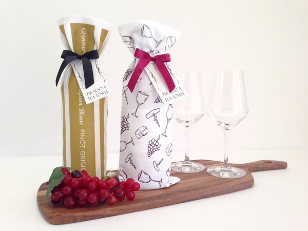 Wine Lover Bottle Wrap/Tea Towel